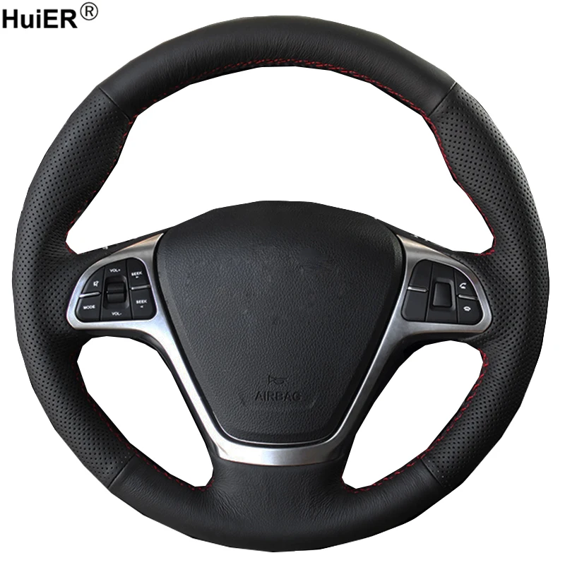 HuiER Hand Sewing Car Steering Wheel Cover Microfiber For Zotye T600 2014 2015 2016 2017 Breathable Automobile Car Styling HuiER Hand Sewing Car Steering Wheel Cover Microfiber For Zotye T600 2014 2015 2016 2017 Breathable Automobile Car Styling