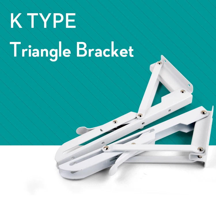 KAK 2 шт. Треугольный Кронштейн Тяжелая Складная полка поддержка 65 кг Регулируемая настенная настольная полка Кронштейн мебельная фурнитура