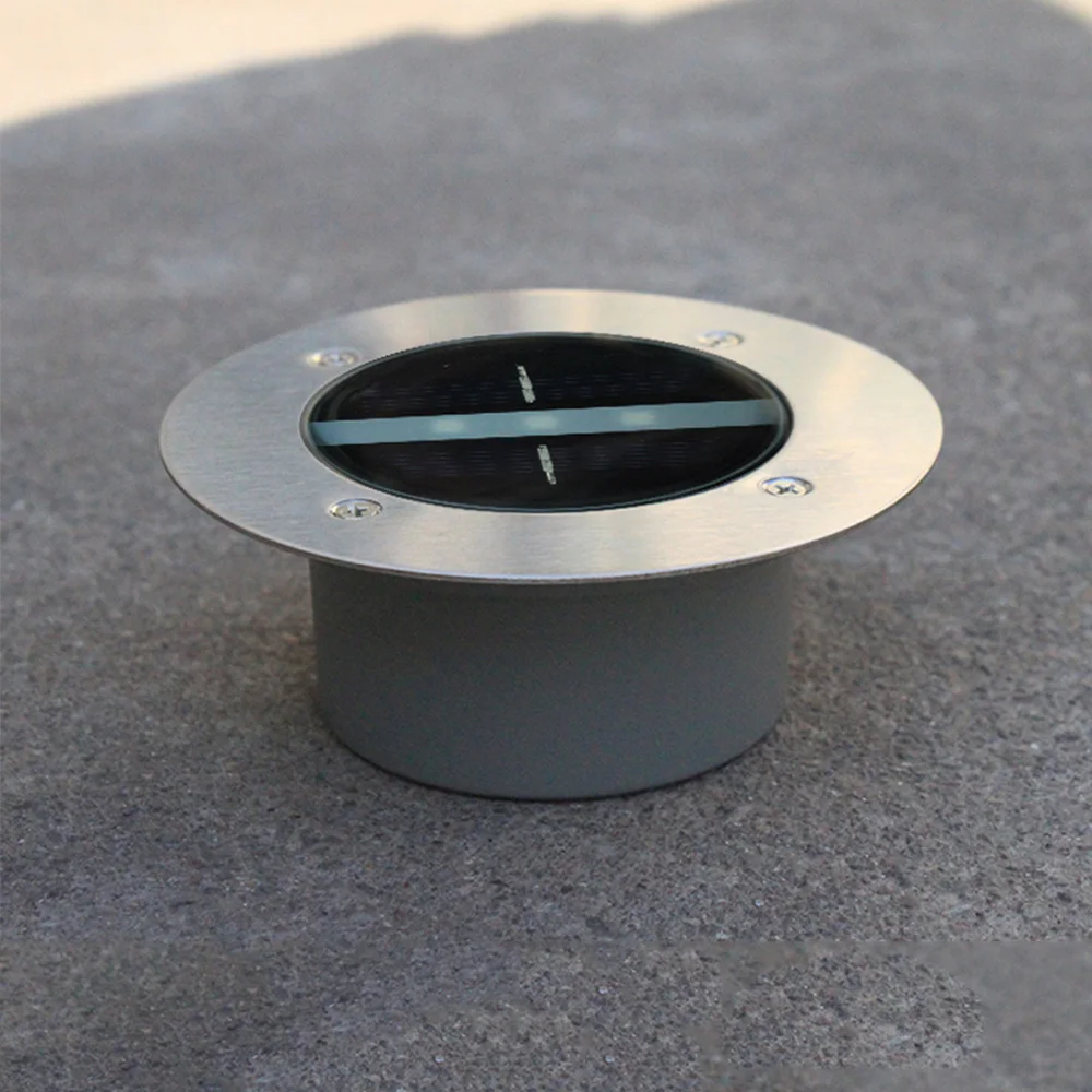 Lâmpada do Gramado de Alumínio Lâmpadas para Decoração ao ar Livre à Prova Deck Luzes Solares Enterrados d' Água Holofotes Subterrâneo Jardim Luz Solar 3led 17 Ar Livre À Prova D' Água Holofotes Subterrâneo Jardim Luz Solar