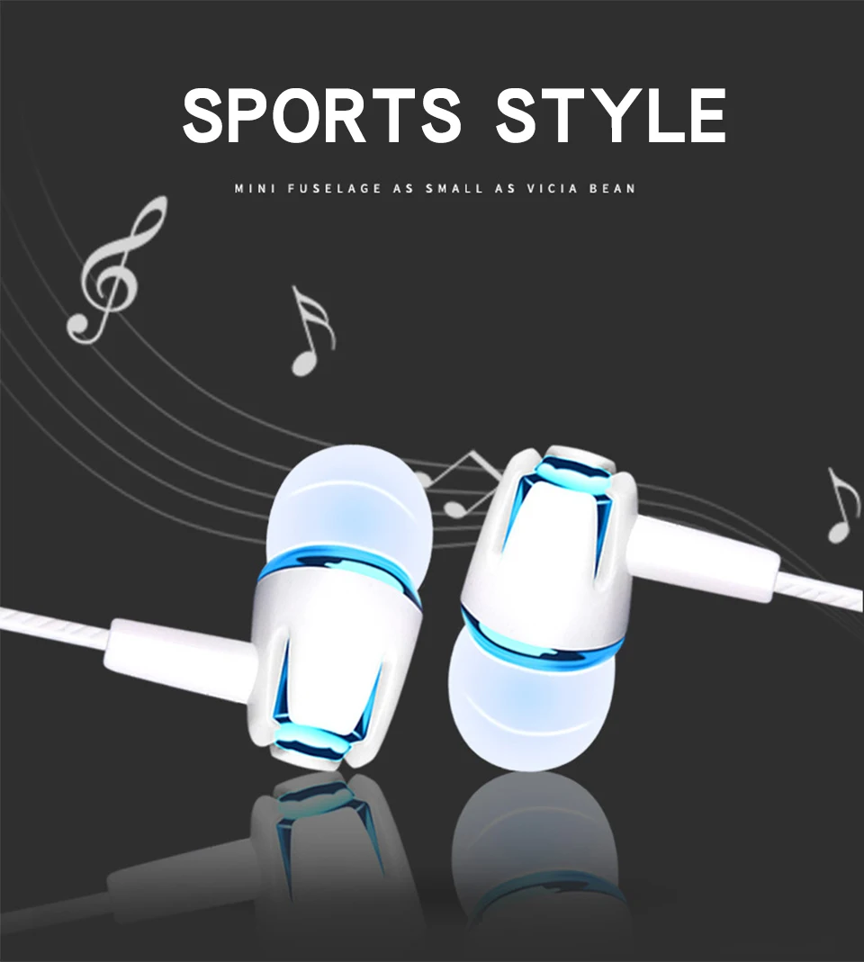 3.5mm In-Ear Stereo Earbuds Earphone For Cell Phone 1.2m Universal Sports Common Headphone For Universal Smart Mobile Phone (2)