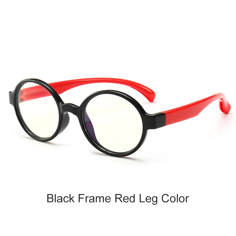 VEGA очки овальные детские игровые компьютерные очки голубые легкие очки для девочек и мальчиков для защиты глаз детские очки VG248 - Цвет оправы: Black Red