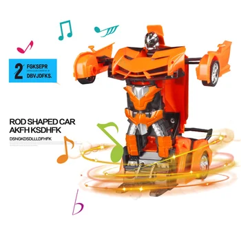 

RC Robot Car Remote Control Car with Sounds LED Lights Kids Toy Gift S7JN