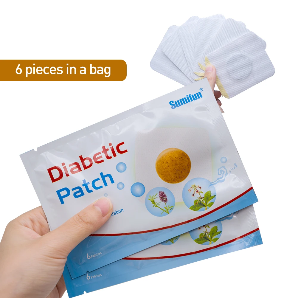 60pcs=10bags Diabetic Patch Chinese Herbal Stabilizes Blood Sugar Level Lower Blood Glucose Sugar Balance Medical Plaster D1794