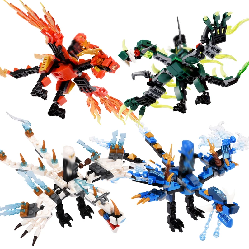 

115pcs+ Ninja Dragon Knight Building Blocks Assembly Enlighten Toy for Children Compatible Legoed Ninjagoes DIY Bricks Best Gift