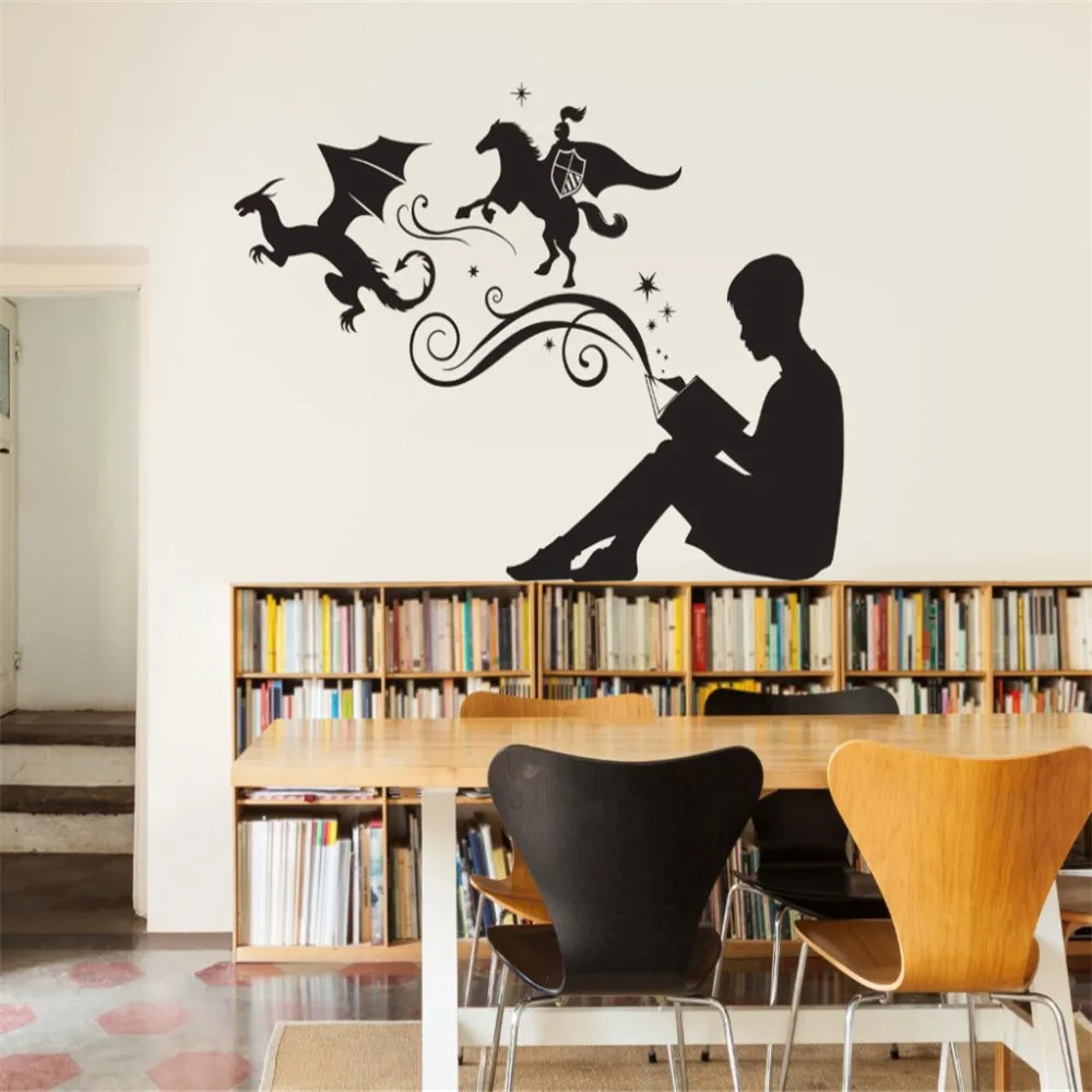 Removable Wall Sticker For Living Room Creative Idea Came From Books Home Decor Wall Decals Poster Mural Vinyl Stickers