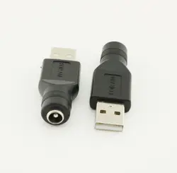 3 шт. USB 2,0 Штекер 5,5 мм x 2,1 мм Женский 5 В DC Питание разъем адаптера
