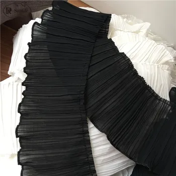 

5Yrads/Lot Chiffon Pleated Hem Pressing Pleats Accordion Fold Lengthened and Widened Clothing Skirt Hem Lace Accessories,RS69