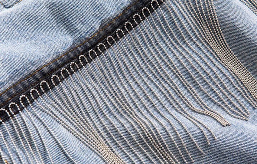 HAMALIEL Women Denim Long Batwing Sleeve Jacket Spring Beading Tassle Short Loose Girl Jeans Coats Fashion Harajuku Outerwear HAMALIEL Women Denim Long Batwing Sleeve Jacket Spring Beading Tassle Short Loose Girl Jeans Coats Fashion Harajuku Outerwear
