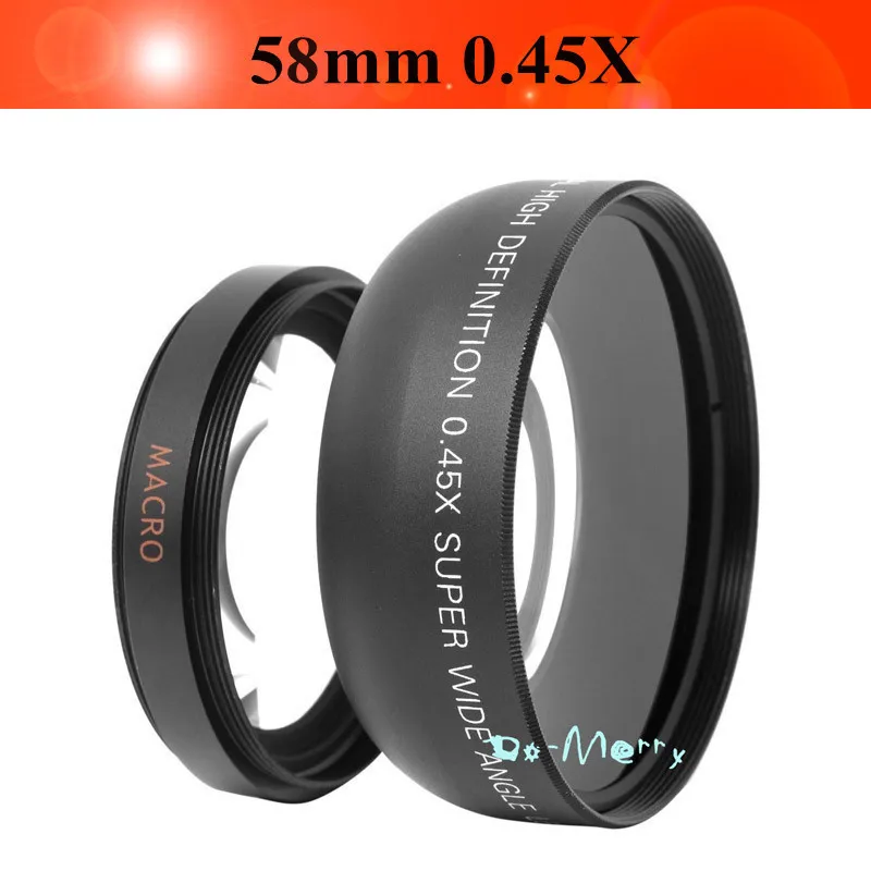 

Universal 2in1 0.45x 58mm Wide Angle Macro Lens wide-angle lente for Canon T4 T3i 40D 400D 350D 1000D 1100D LF37