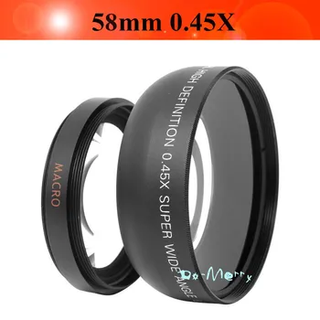 

Universal 2in1 0.45x 58mm Wide Angle Macro Lens wide-angle lente for Canon T4 T3i 40D 400D 350D 1000D 1100D LF37