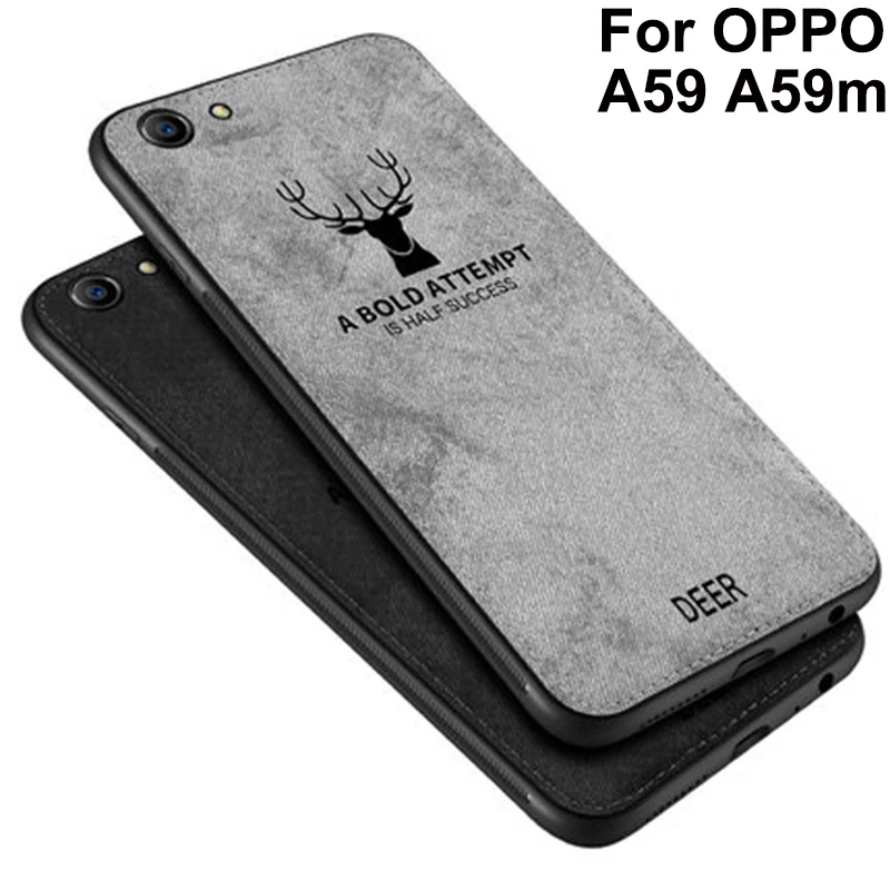 

For OPPO A59 Case Soft phone case For OPPO A59M Cases Protection Back Cover For OPPO A59 m Cloth + TPU phone case A 59 Shell