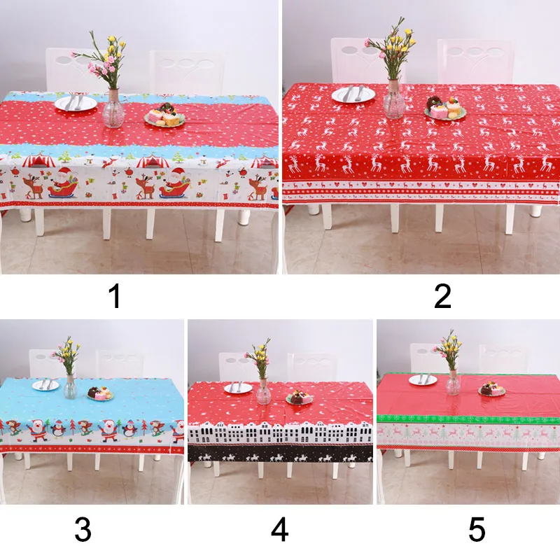 High Quality Table Cloth Cover Cartoon Pattern Decoration For Christmas Party Home Banquet VE