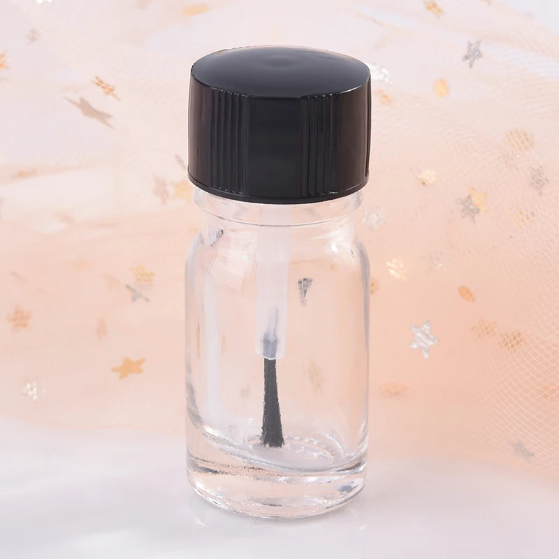 1 шт., портативная пустая бутылка из морозного стекла, контейнер для эфирного масла с крышкой-щеткой, бутылка для лака для ногтей 5 мл, 4 цвета