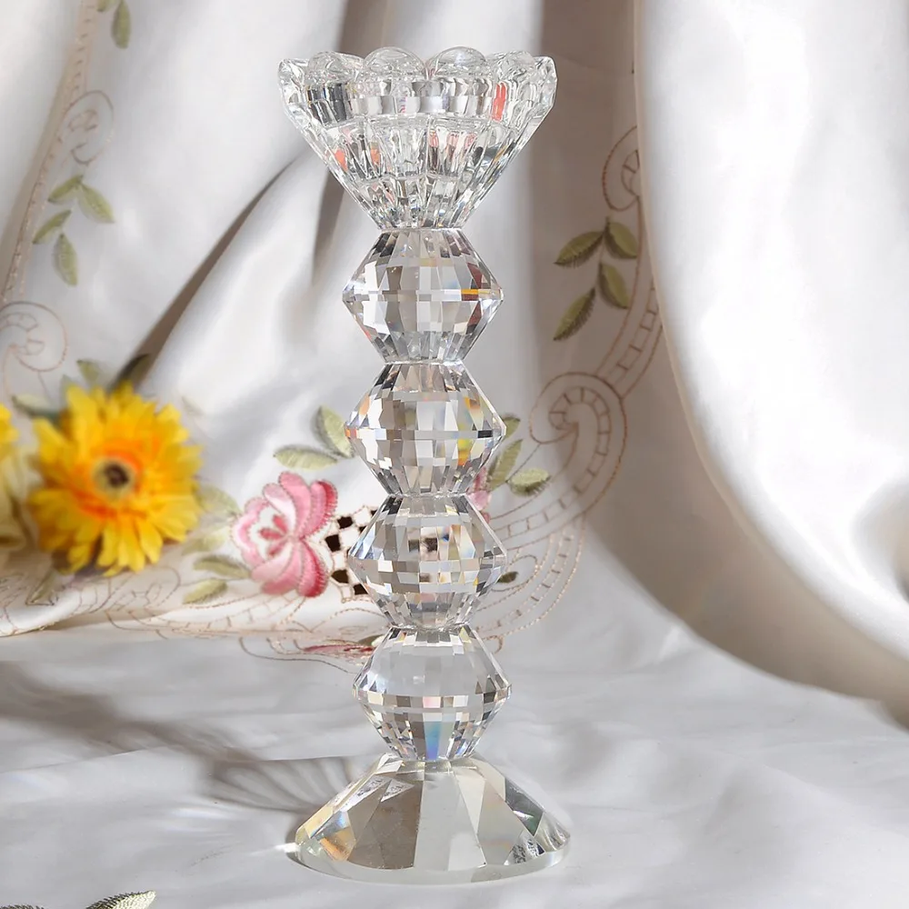 H D Clear Clical Crystal Pillar Candlestick Holder Dinning Table H D Clear Clical Crystal Pillar Candlestick Holder Dinning Table Centerpiece 7 9inch In Candle Holders From Home Garden On Aliexpress Alibaba