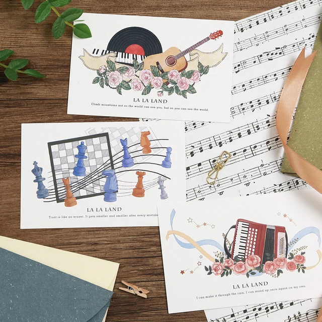 30pcs music in air card multi use as scrapbooking party invitation