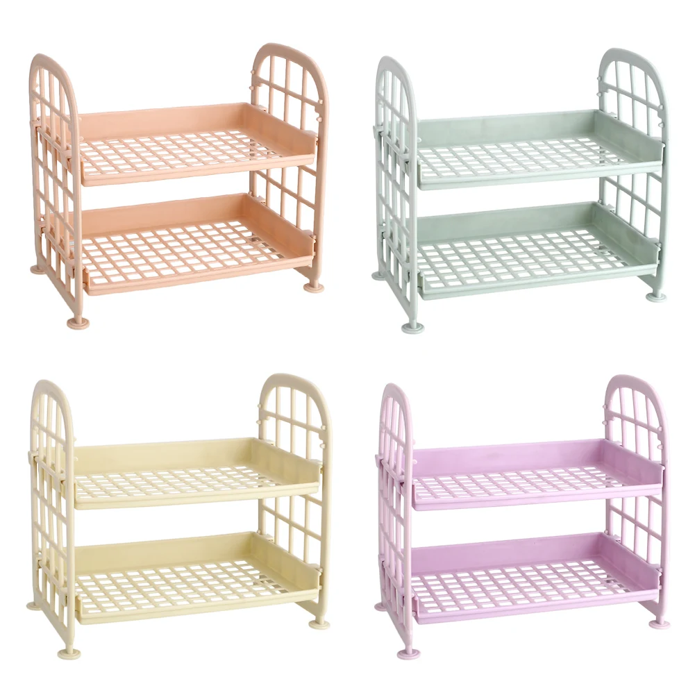 

Storage Rack Storage Holder 2 Floors Stretcher Organizer Device Accessories Table Home Universal Bathroom Kitchen Tools