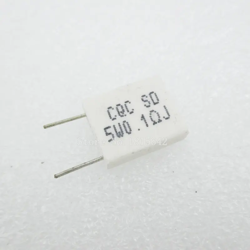 

10PCS/LOT BPR56 5W 0.1R 0.1 ohm 5w Non-inductive Ceramic Cement Resistor Wirewound Resistance
