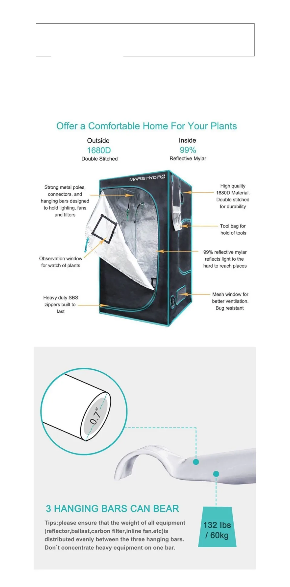 Mars Hydro TSW 2000W светодиодный светильник для выращивания, полный спектр, светодиодный светильник для выращивания овощей, цветочное растение+ набор для выращивания в помещении, многоразмерный гребень