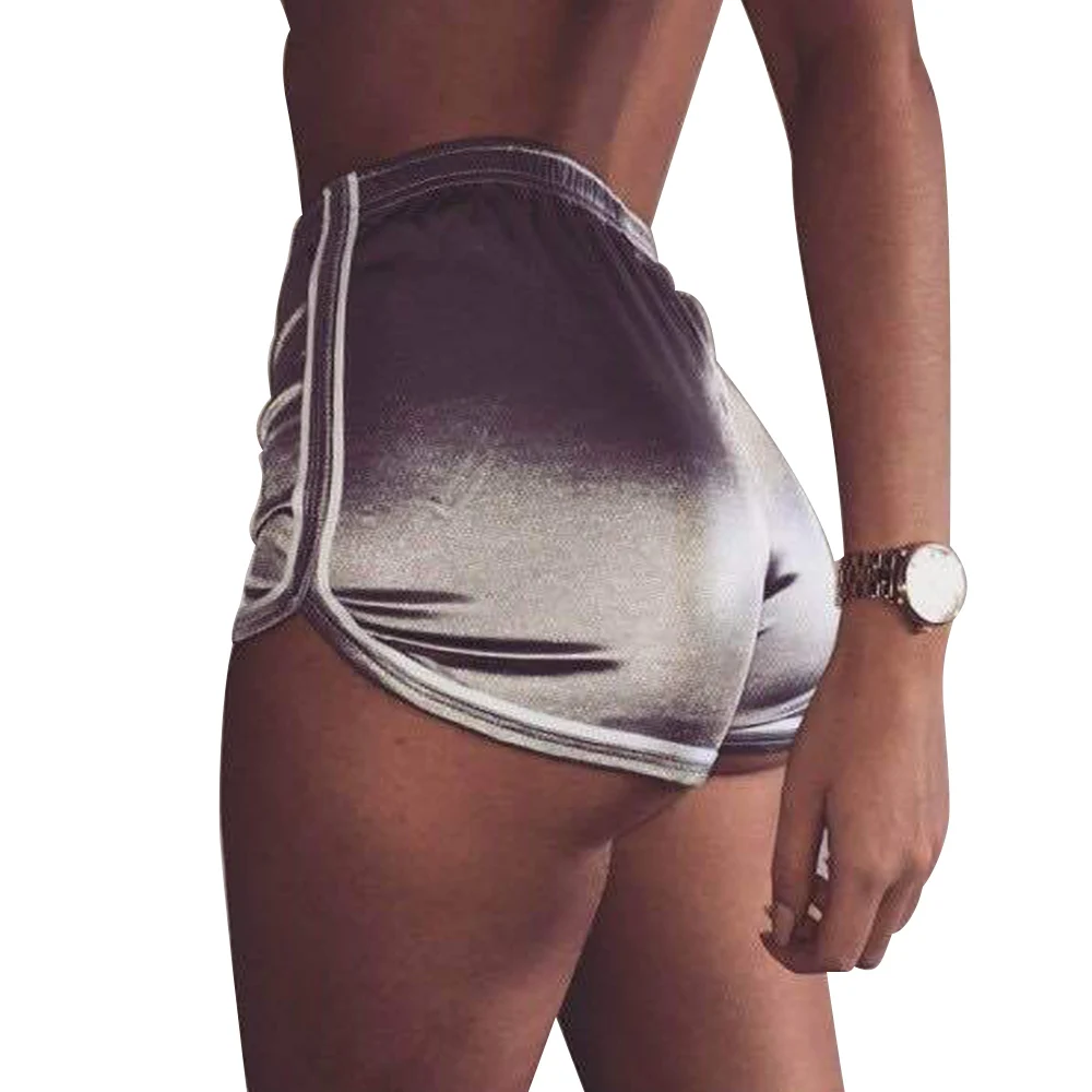 new Yoga Shorts Sexy Women Summer Sport Shorts Women Elastic Waist Short Binding Side Split Sports Running Short
