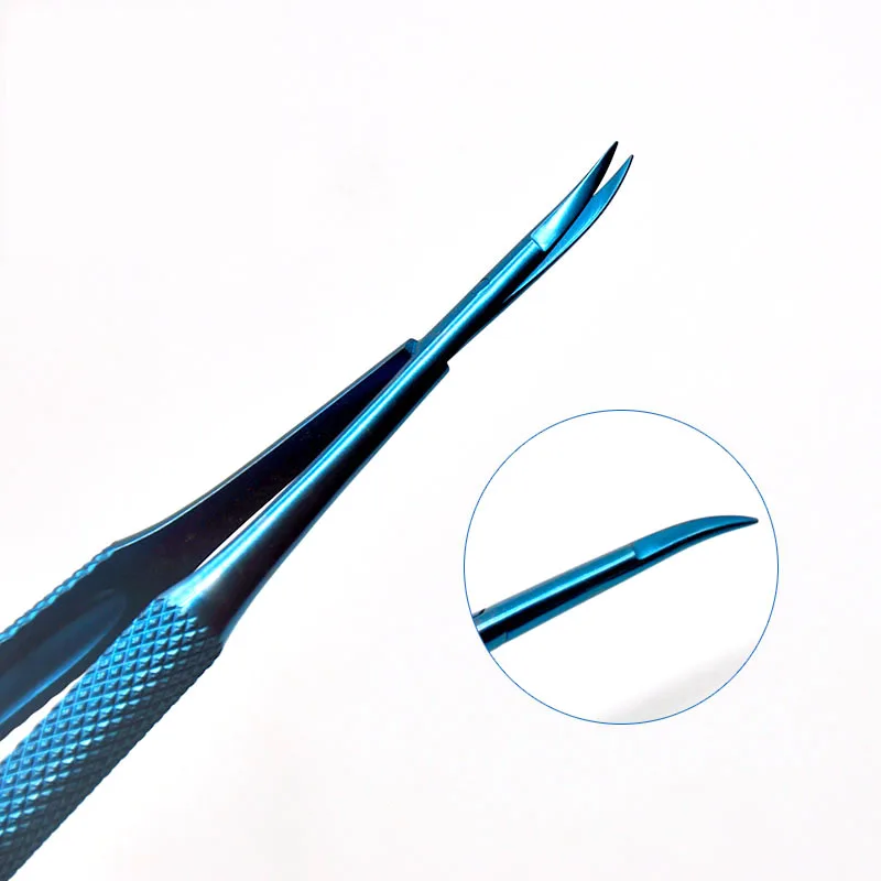 Titanium Aesthetic Plastic Surgery ophthalmic microsurgical scissors corneal scissors microsurgical scissors 12.5 / 14/16 /18cm 5