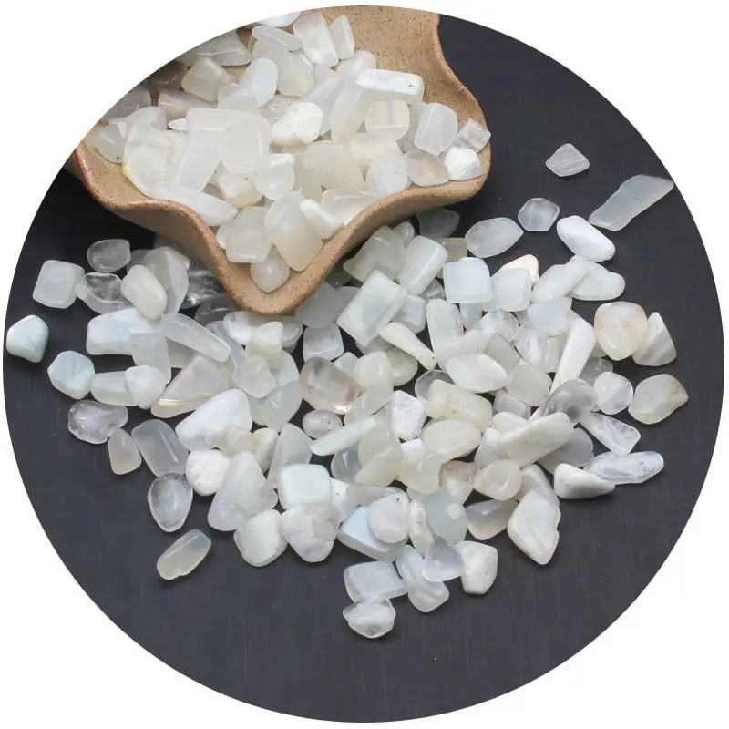 

Drop Shipping 50g Natural Crystal White Labradorite Moonstone Gravel Rock Quartz Raw Natural Stone Crystal Healing