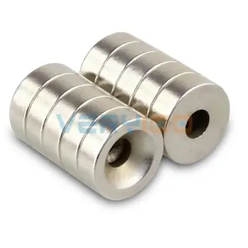 

20pcs Round 15mm x 5mm 3/5" x 1/5" Hole 5mm Magnets Dsic Rare Earth Neodymium N38