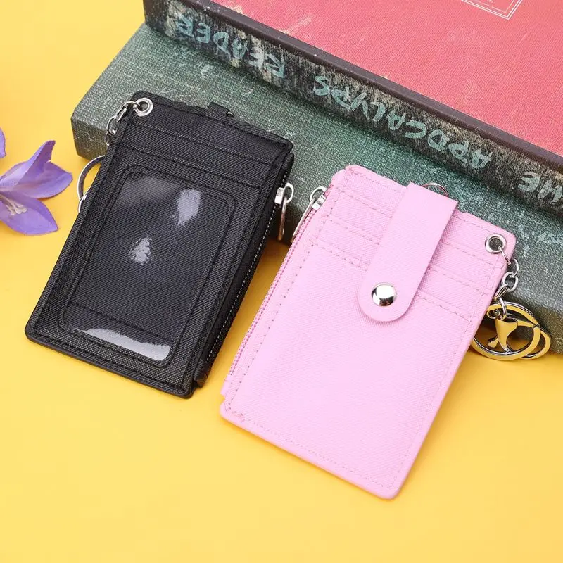 Leather Wallet Wallet Card Holder Card Holder Coin Purse Credit Card Holder Credit Card Wallet Card Wallet Id Card Holder Coin Purse Wallet Id Card Case THINKTHENDO Portable Leather Business ID Card Credit Badge Holder Coin Purse Wallet Keychain