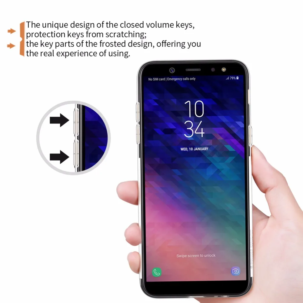 For Samsung Galaxy A6 Galaxy A6 Plus NILLKIN Nature TPU Soft Back Cover Case With Retail Package