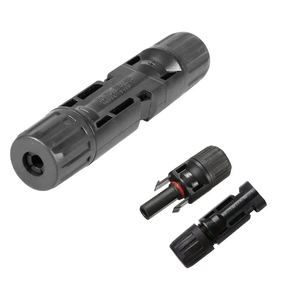 

MC4 Solar Cable Male Female Connectors for Solar Panel Cable PV Systems Black