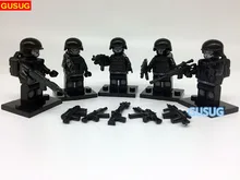 GUSUG 5pcs Military Series Swat Gun Army Brick Arms For City Police Blocks Building Block Children