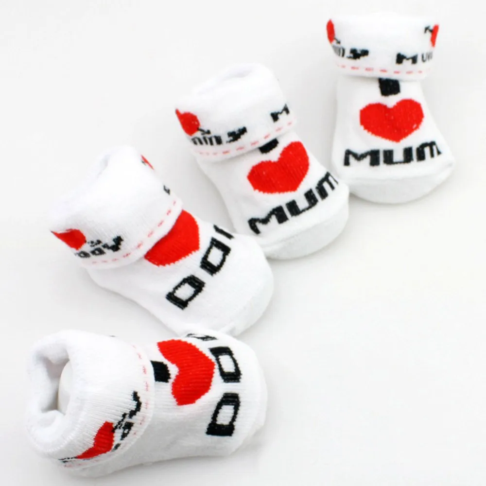 TELOTUNY/носки для малышей носки для новорожденных с надписью «Love Dad Love Mum» a801 30