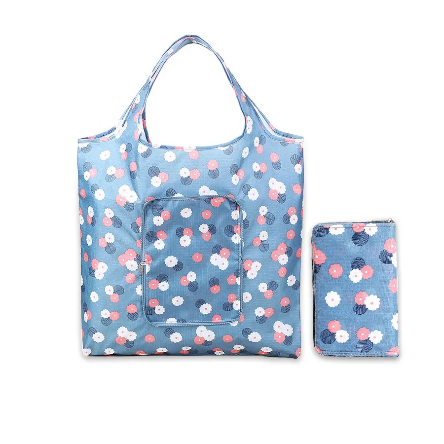 2019 New Flower Foldable Shopping Bags Reusable Folding Grocery Nylon eco tote Bag 2019 New Flower Foldable Shopping Bags Reusable Folding Grocery Nylon eco tote Bag