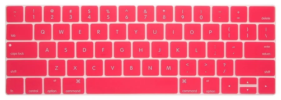 США введите английскую раскладку клавиатуры Крышка силиконовая кожа Наклейка для MacBook Pro retina 1" 15" с TouchBar A1706 A1707 - Цвет: Розовый