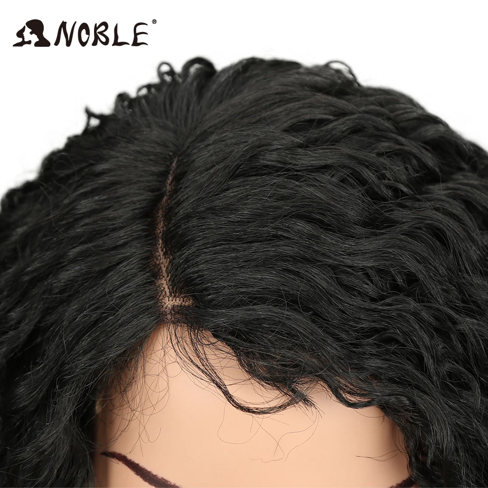 Noble Hair Soft Kinky Curly Natural Black Long Synthetic Lace Wigs For Black Women 26\