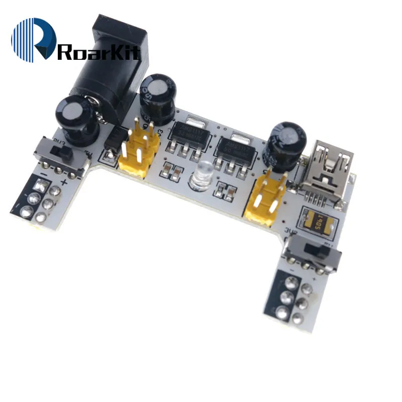5 шт./лот MB102 MB 102 мини USB интерфейс макетная плата блок питания для Arduino Белый DC 7 12 В