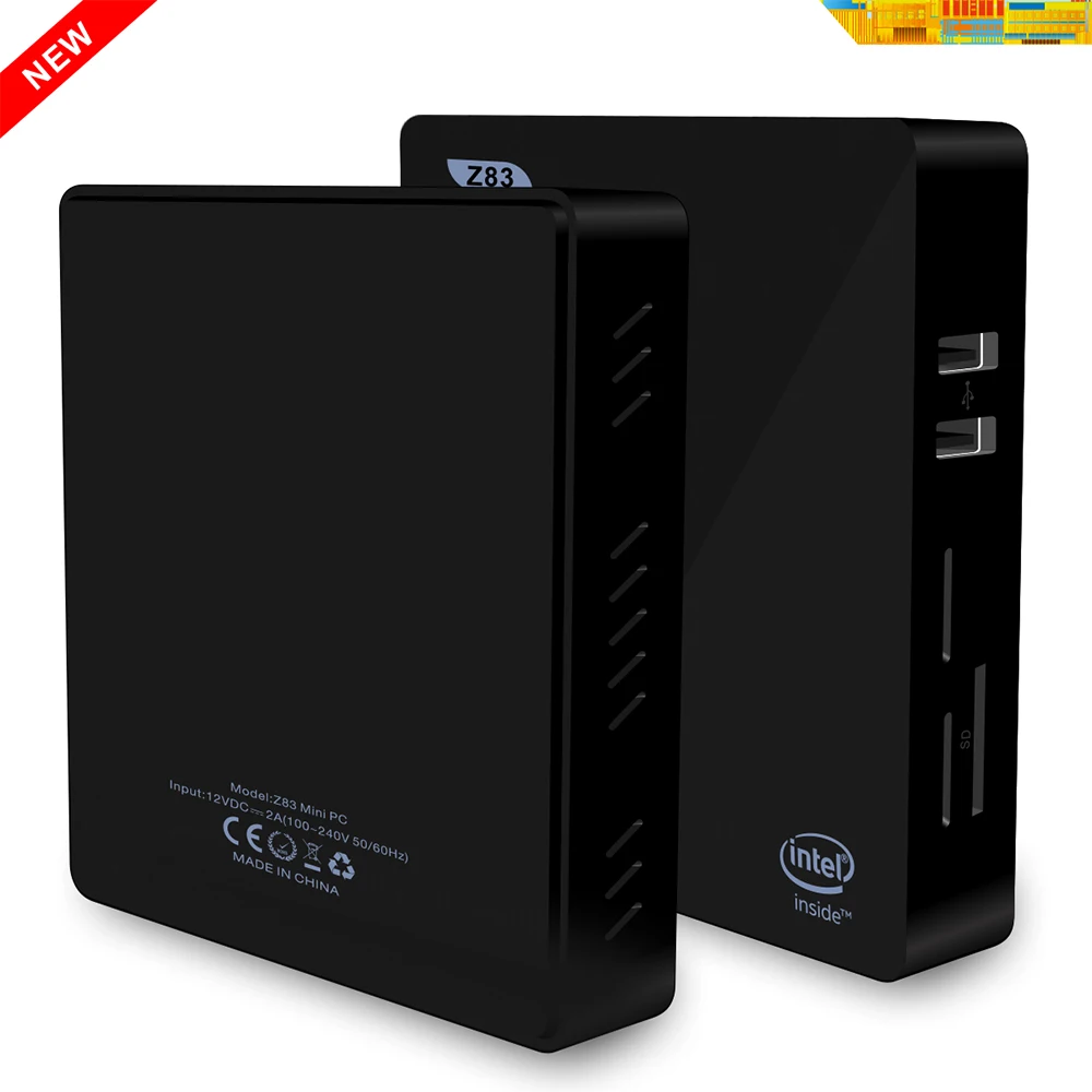 

Oringial Z83 TV Box 2.4G + 5.8G WiFi Atom X5-Z8300 Quad-core 4K 1000M Ethernet 64 Bit 2G+32G Connectivity TV Box EU/US/UK Plug