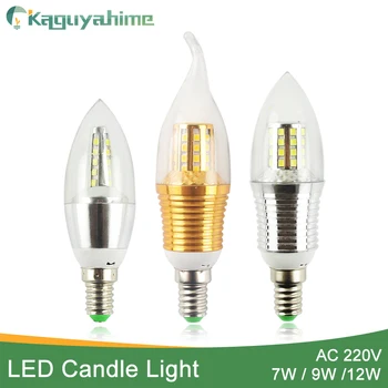 

Kaguyahime 10Pcs High Power Aluminum LED Bulb E14 Golden Silver 3w 7w 9w 12w LED Lamp 220v Energy Saving Candle Bulb Light