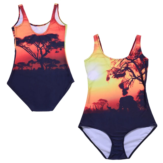 Golden Pharaoh Egypt One Piece Swimsuit Vintage Egyptian Pyramids