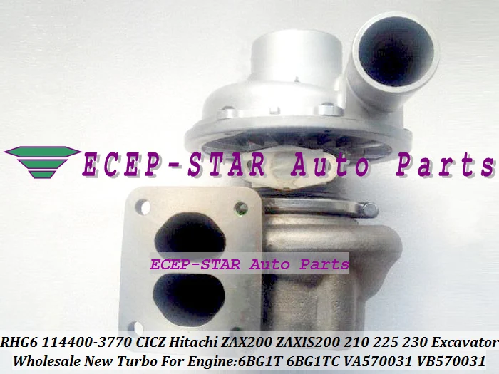 TURBO RHG6 1144003770 114400-3770 VB570031 CICZ Turbocharger For HITACHI ZAXIS 200 210 225 230 ZAX200 EXCAVATOR 6BG1T 6BG1TC (1)
