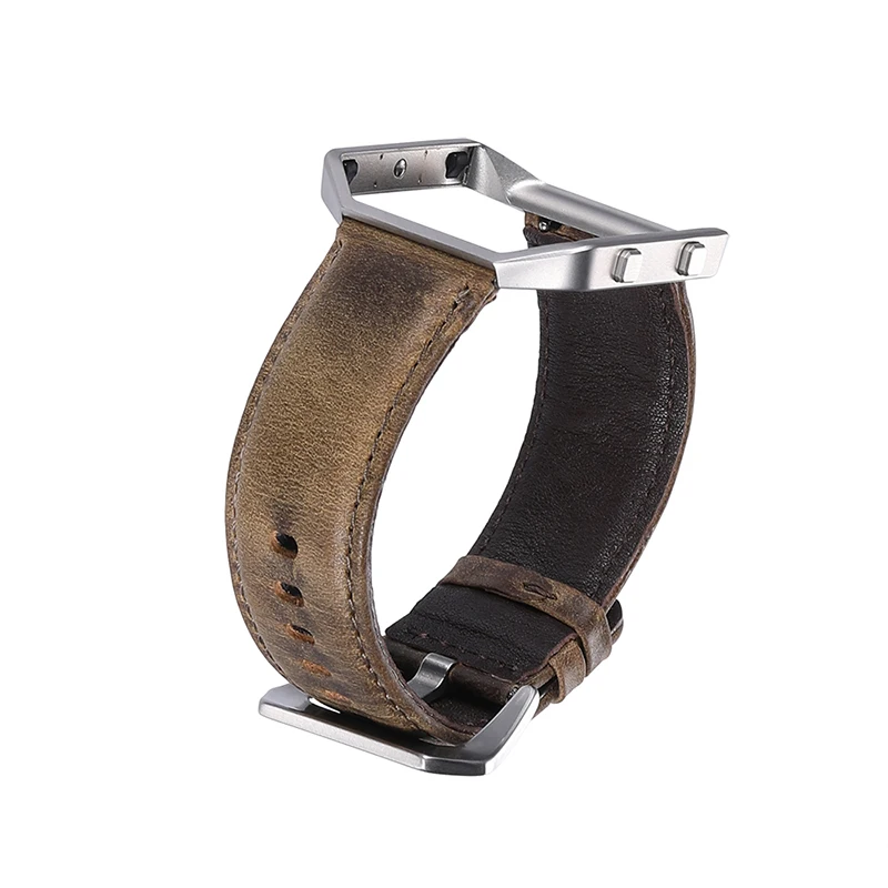 

iStrap Calf Leather Bands Come With Pre-V Pin Buckle Replacement Strap Sport Smart Watch Band for Fitbit Blaze Small Large