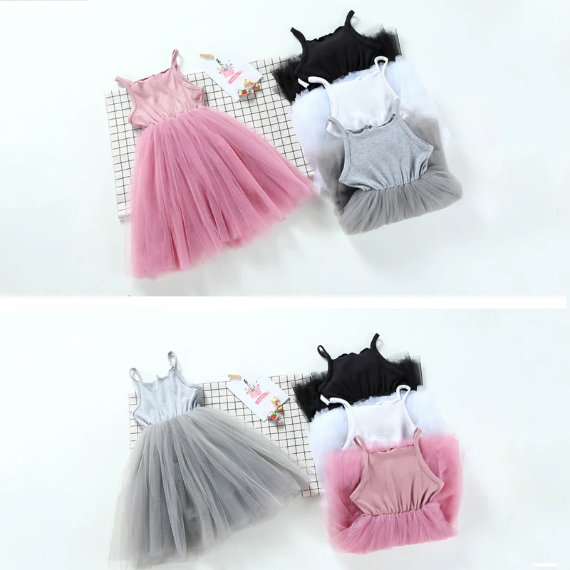 B&N Hot sale Spring Summer Girl Dress Cotton Casual kids Dresses With Mesh Dance Party Princess Children Costume8