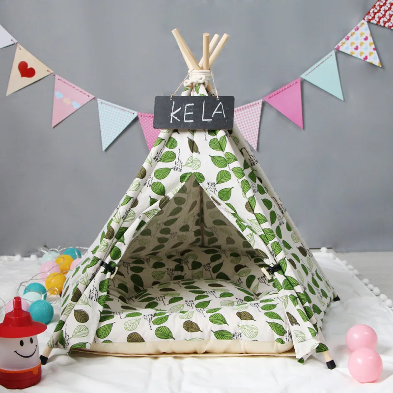 

JORMEL Pet Tent Dog Bed Cat Toy House Portable Washable Pet Teepee Stripe Pattern Fashion 2019 Contain Mat