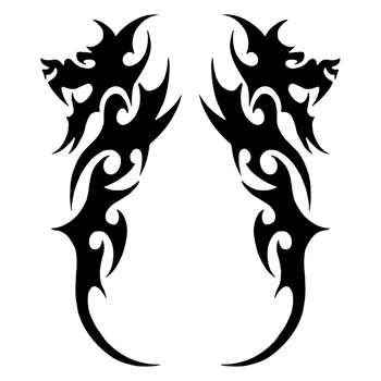 

3.8*9.5CM Pair of Tribal Dragon Decals Funny Car Stickers Motorcycle Accessories Car Styling C2-0619