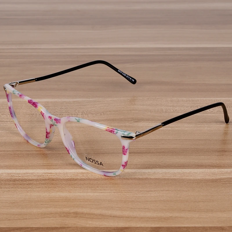 NOSSA, женские и мужские элегантные ацетатные очки, студенческие оптические очки, оправа, сине-белые оправы для очков, прозрачные линзы, очки