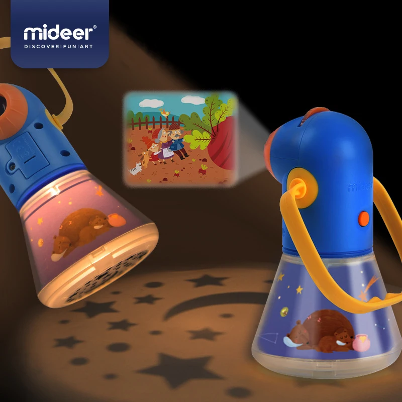 cypressen Proyector de linterna para niños luz nocturna para niños juguete educativo tiempo de sueño lámpara de proyección con 4 cuentos de hadas de historia