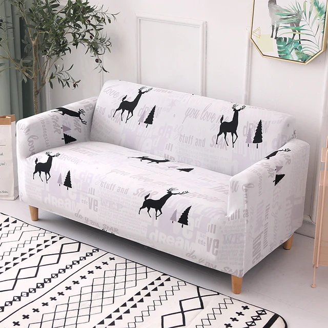Christmas deer Christmas Slipcovers Sofa Couch Cover Tight Wrap All inclusive Slip resistant