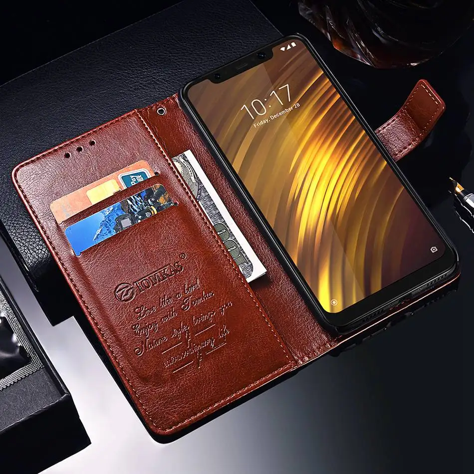 for Xiaomi POCOPHONE F1 Case Cover Global POCO F1 Wallet Leather Cover Protective Phone Cases TOMKAS Original POCOPONE F1 Case (13)