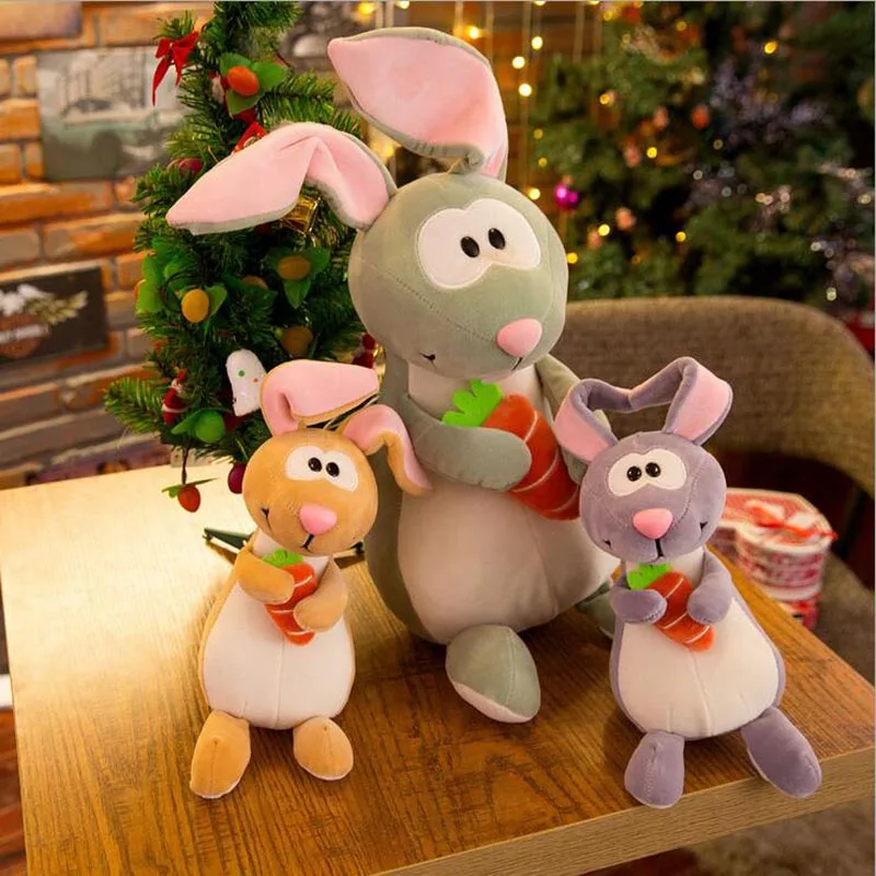 

New Style Rabbit Hug Carrot Plush Toy Feather Cotton Lovely Plush Doll Gift For Children & Friends