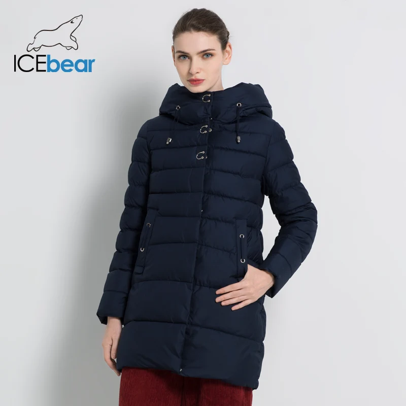 Tanie ICEbear 2019 nowe zimowe kurtki damskie wysokiej jakości parki płaszcz Casual odzież damska kobieta płaszcze odzież zimowa GWD18089I