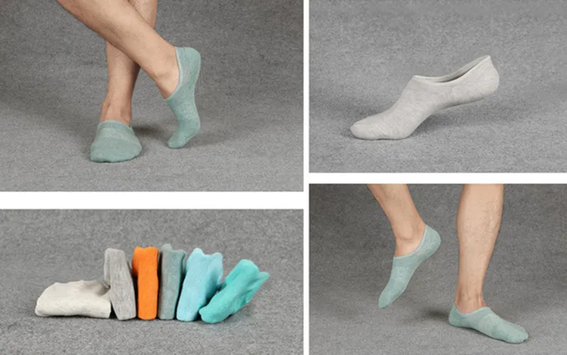 3 пары носков унисекс дышащие хлопковые носки невидимые силиконовые Нескользящие носки высококачественные носки с низким вырезом